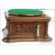 Antique French HMV Gramophone-Phonograph. Cockshell Monarch. France, 1910-1915