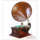 Antique Victor III Superior Gramophone-Phonograph. Wooden Horn. USA, C. 1912