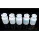 Set of 5 Antique Hand-Blown Opaline Glass Pharmacy Bottles. Spain, Circa 1940