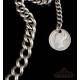 Albertina. Antique Sterling-Silver Pocket Watch Chain. England, 1889