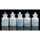 Set of 5 Antique Hand-Blown Opaline Glass Pharmacy Bottles. Spain, Circa 1940