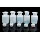 Set of 5 Antique Hand-Blown Opaline Glass Pharmacy Bottles. Spain, Circa 1940