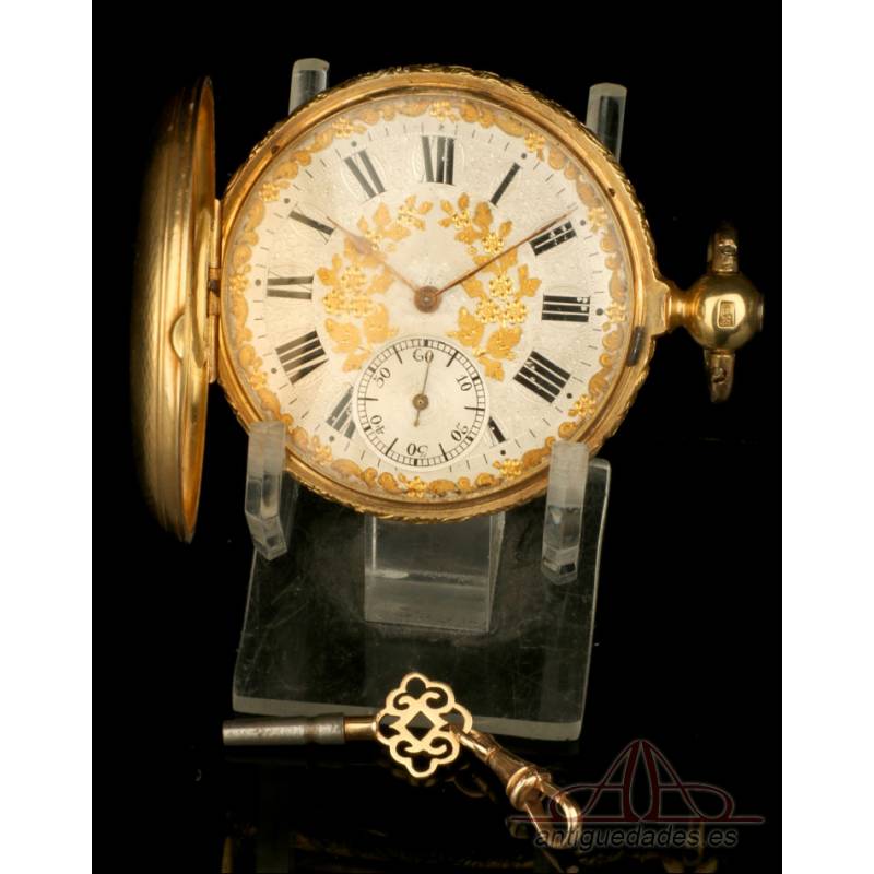 Antiguo Reloj de Bolsillo Ingles French Royal Exchange en Oro 18K. Inglaterra, 1842