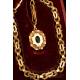Antique and very rare 18K-gold pocket watch chain. Original case. 19th Century