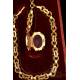 Antique and very rare 18K-gold pocket watch chain. Original case. 19th Century