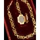 Antique and very rare 18K-gold pocket watch chain. Original case. 19th Century