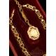 Antique and very rare 18K-gold pocket watch chain. Original case. 19th Century