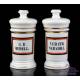 Couple of Antique Porcelain Pharmacy Vases. Spain, Circa 1900-1930