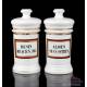 Couple of Antique Porcelain Pharmacy Vases. Spain, Circa 1900-1930