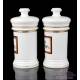 Couple of Antique Porcelain Pharmacy Vases. Spain, Circa 1900-1930