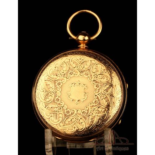 Extraordinary Antique 18K Gold Pocket Watch. William Bent. London, 1875