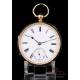 Extraordinario Reloj de Bolsillo Antiguo en Oro de 18K. William Bent. Londres, 1875