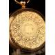 Extraordinario Reloj de Bolsillo Antiguo en Oro de 18K. William Bent. Londres, 1875