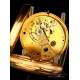 Extraordinario Reloj de Bolsillo Antiguo en Oro de 18K. William Bent. Londres, 1875