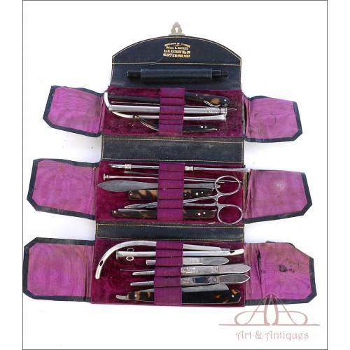 Antique Mathieu Surgical Tool Pocket Set. France, Circa 1900