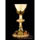 Antique Gilded Chalice with Diamonds, Rubies, Pearls and Coral. London, England, 1891