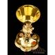 Antique Gilded Chalice with Diamonds, Rubies, Pearls and Coral. London, England, 1891