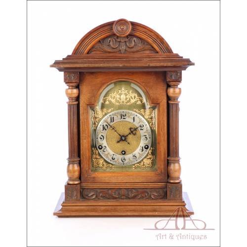 Antique Mantel Pendulum Clock with Westminster Repeater. Germany, Circa 1900