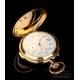 Antiguo Reloj de Bolsillo de Oro 18K con Sonería a Minutos. Suiza, Circa 1900