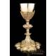 Antique Gold-Plated Silver Chalice. France, 19th Century