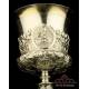 Gorgeous Antique Silver Chalice and Paten. Rare Model. France, 19th Century