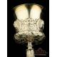 Gorgeous Antique Silver Chalice and Paten. Rare Model. France, 19th Century