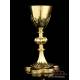 Antique Gold-Plated Silver Chalice. France, 19th Century