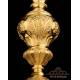 Extraordinary Antique Gilded Chalice and Paten. France, 19th Century