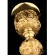 Extraordinary Antique Gilded Chalice and Paten. France, 19th Century