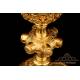 Antique Neo Gothic Chalice and Paten. Gold-Plated Silver and Metal. Spain, 1898