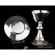 Vintage Solid-Silver Chalice and Paten Set. Spain, 20th Century