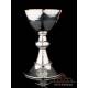 Vintage Solid-Silver Chalice and Paten Set. Spain, 20th Century