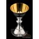 Vintage Solid-Silver Chalice and Paten Set. Spain, 20th Century