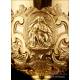 Amazing Antique Gold-Plated Silver Chalice and Paten. France, 19th Century