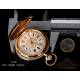 Fantástico Reloj de Bolsillo Antiguo con Sonería de Cuartos. Oro 18K. Suiza, 1900