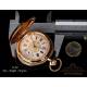 Fantástico Reloj de Bolsillo Antiguo con Sonería de Cuartos. Oro 18K. Suiza, 1900