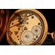 Fantástico Reloj de Bolsillo Antiguo con Sonería de Cuartos. Oro 18K. Suiza, 1900