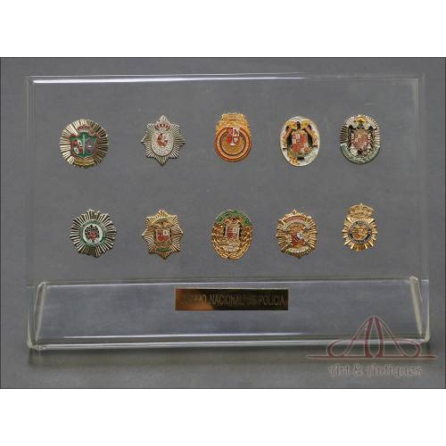 Collection of Pins of the National Police. Spain
