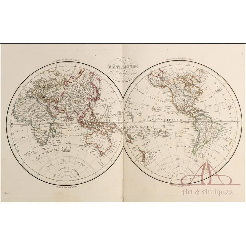 Antique Atlas with 42 Maps. Grand Folio. Complete! 1824