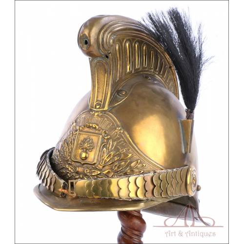 Antique Military Sapper-Firemans Helmet, Model 1855/72. France, 19th Century