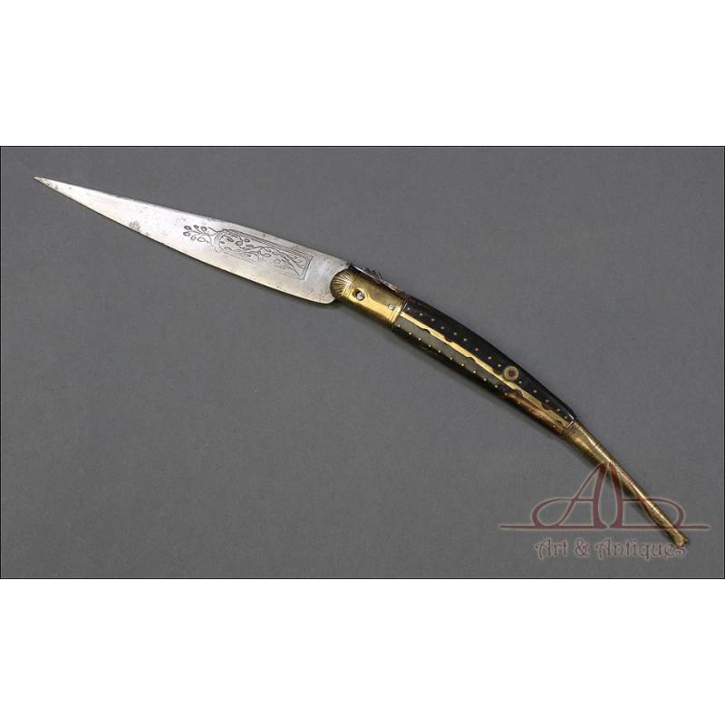 Antique Spanish Self Defense Folding Knive Navaja. Spain, 19th Century