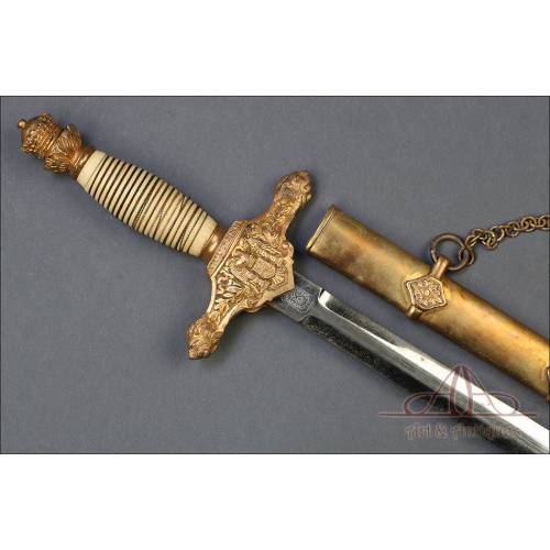 Antique Dagger for Officer Cadet of the Military Academy, Model 1940. Spain