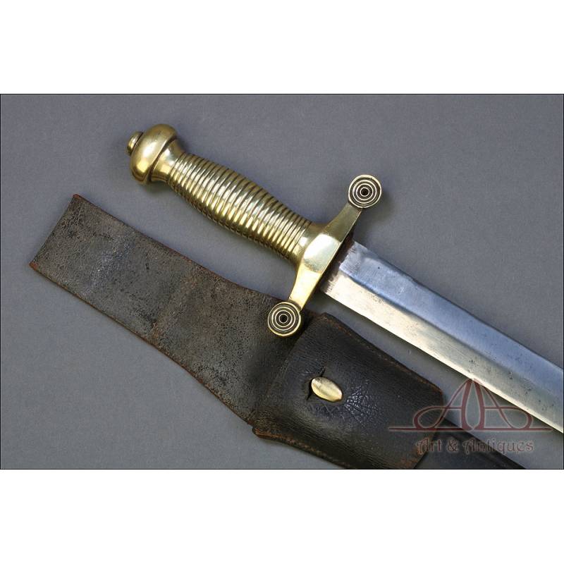 Machete Francés Modelo 1855 para Zapador Bombero. Francia, Circa 1860