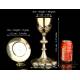 Antique Solid-Silver Chalice and Paten Set. France, Late 19th Century