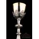 Antique Solid-Silver Chalice and Paten Set. France, Late 19th Century