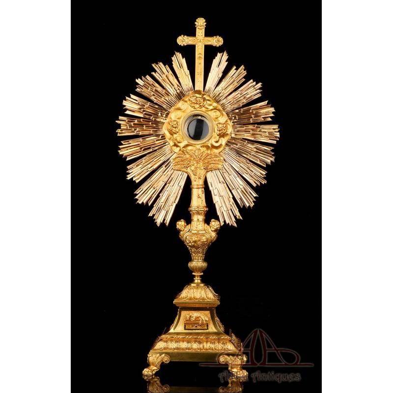 Antique Ormolu Monstrance. France, 19th Century