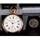 Antique Pointevin Minute Repeater 18K Gold Pocket Watch. Chronometer. London, Circa 1890