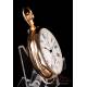 Antiguo Reloj de Oro 18K Poitevin. Sonería a Minutos y Cronómetro. Londres, Circa 1890