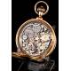 Antique Pointevin Minute Repeater 18K Gold Pocket Watch. Chronometer. London, Circa 1890