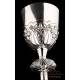 Antique Silver Chalice and Paten Set. France, 19th Century